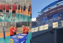 Одбојкарите пристигнаа на Европско во Софија и го одработија првиот тренинг (ФОТО)