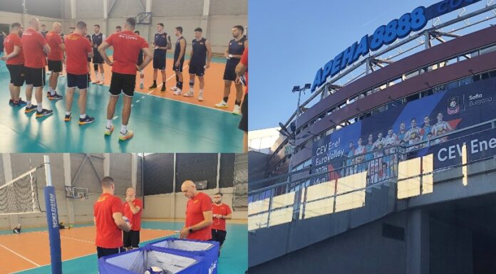 Одбојкарите пристигнаа на Европско во Софија и го одработија првиот тренинг (ФОТО)