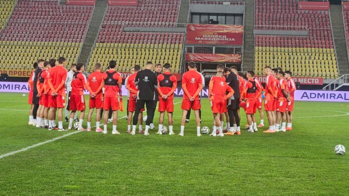 Trening na Arena pred Skotska